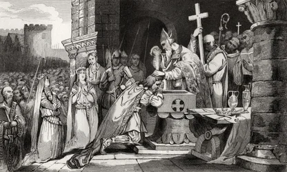 Clovis I (465-511) Baptised with Men from His Army Before the Battle of Tolbiac, from 