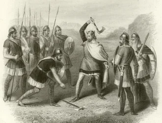 Clovis and his rebellious soldier, 487