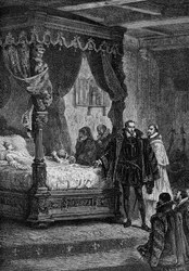Coligny at the deathbed of Francois II - in 