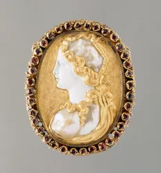Commesso portrait of Prudentia, 1550-60