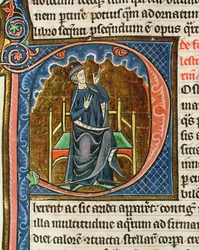 Computing the liturgical calendar, from Le Miroir de la Nature by Vincent de Beauvais