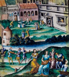 Concert in the Courtyard of a Castle
