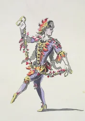 Costume Design for Triton, in a 17th Century Ballet, from the Menus Plaisirs Collection, Facsimile by A. Guillaumot Fils