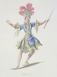 Costume Design for the Magician, in Dardanus, a Libretto by Leclerc de Labruere, Composed by Jean-Philippe Rameau, Facsimile by A. Guillaumot Fils