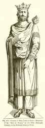 Costume of King Louis le Jeune, Miniature of the Rois de France, by Du Tillet, Sixteenth Century, in the National Library of Paris