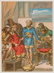 Dagobert being advised by Eligius