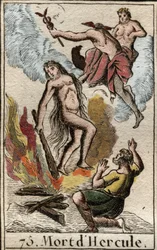 Death and apotheosis of Hercules. From “Mythology of Youth” by Pierre Blanchard 1803.