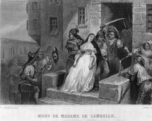 Death of Marie-Thérèse of Savoy-Carignan (1749-1792), Princess of Lamballe (1792) - in 