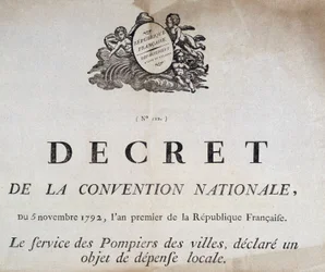 Decree of the National Convention of 5 November 1792 on city firefighters