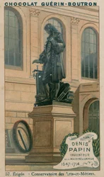 Denis Papin, Inventor of the Steam Engine, 1647-1714, Erected in the Conservatory of Arts and Crafts