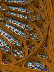 A Section of the West Rose of c.1240; the Glass is Modern