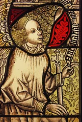 The angel Gabriel at the Annunciation, originally from the Upper Rhine
