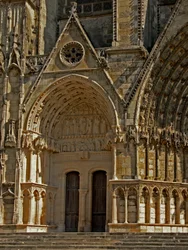 Door to the north of the central door in the west façade