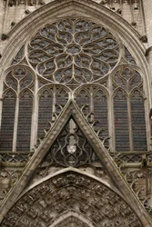 The north façade and rose window