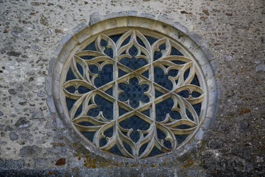 The rose window on the east wall of the south transept