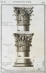 Design for an ancient capital and base from a Temple of Jupiter