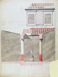 Design for the Atrium of the Pompeiian Palace of Prince Napoleon III
