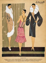Designs for Evening Coats and Dress from Créations Beer, Les Idées Nouvelles
