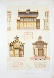 Designs for railway station platform water closets