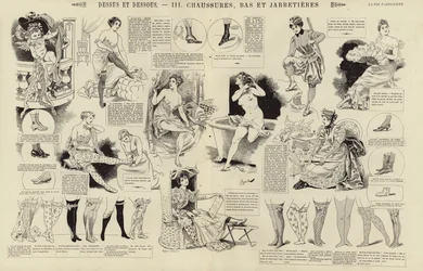 Dessus et dessous, Chaussures, bas et jarretieres