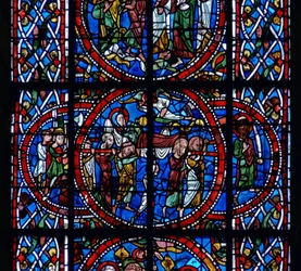 Detail from a Window Depicting the Funeral, from the Death and Assumption of the Virgin Mary