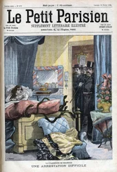 Difficult arrest in Paris of a snake charmer by police officers - in "Le Petit Parisien"