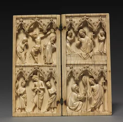 Diptych: Scenes from the Passion and Afterlife of Christ