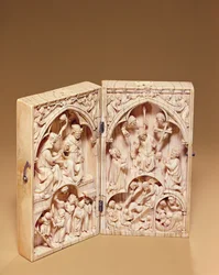 Diptych with the Coronation of the Virgin and the Last Judgement, c.1260-70