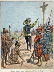 Discover Canada: Jacques Cartier (1491-1557), French Navigator and Explorer Took Possession of the Bay of Gaspe and Erected the Cross on July 24