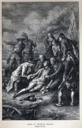 Discover Canada: Death of General James Wolfe (1727-1759) British military at the Battle of Quebec on September 13