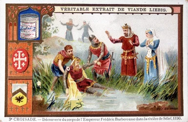 Discovery of the body of Frederick Barbarossa in the Selef River