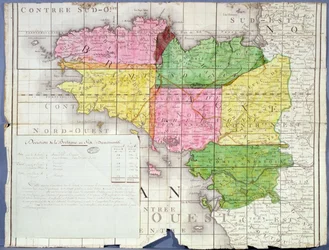 Division of Brittany into Six Departments, c.1789-90