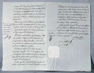 Divorce statement of Emperor Napoleon Bonaparte and Empress Josephine, 9th January 1810