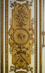 Doorwood of the Venus Salon with Sun and Sceptre