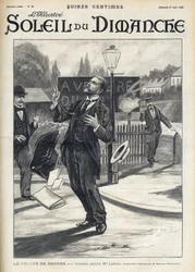 Dreyfus affair - Murder attempt on Maître Labori during the Rennes trial - Attack against Mr Fernand Labori (1860-1917), defence lawyer of Alfred Dreyfus (1859-1935), struck with a bullet in the back in Rennes as he was on his way to the place where the
