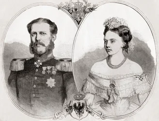 Duke William of Mecklenburg-Schwerin and His Wife Princess Frederica Wilhelmina Louise Elisabeth Alexandrine of Prussia, from 