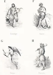 Aesculapius, Fauna, Genie, Hercules