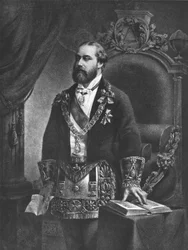 Edward (1841-1910), Prince of Wales, later Edward VII, as Grand Master of Freemasonry, 1884
