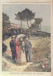 Emperor Franz Josef of Austria on Holiday in the French Riviera with His Wife, Empress Elizabeth, 1894