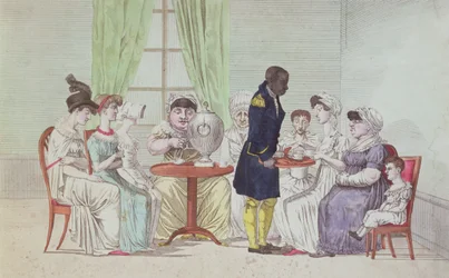 English Women Drinking Tea After Dinner