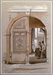 Entrance to the Hotel of the Marquise de Brinvilliers, 28 Rue de Bievre, Paris
