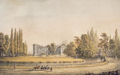 Entrance to the park and chateau at Ermenonville, early 19th century