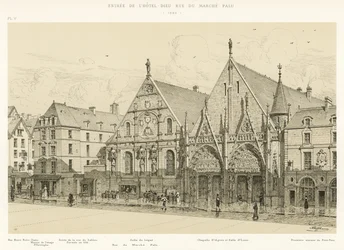 Entrance of the Hotel-Dieu, Rue du Marche Palu, 1590