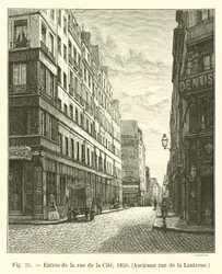 Entrance to the Rue de la Cite, 1850, Formerly Rue de la Lanterne