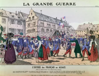 Entry of the French Army into Mulhouse, Alsace, 9th August 1914