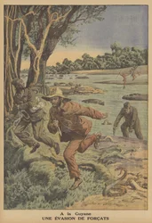 Escape by convicts in French Guiana