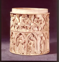 Eucharist pot depicting the Magi and the Annunciation, from Citeaux
