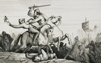 Eudes (860-98) in Battle Against the Normans, from 