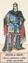 Eudes or Odo, 30th King, Ascended the Throne in 888, Died in 898 (engraving)