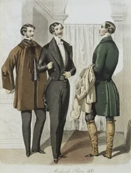 Evening dress, illustration from Le Journal des Tailleurs, 16th February 1851